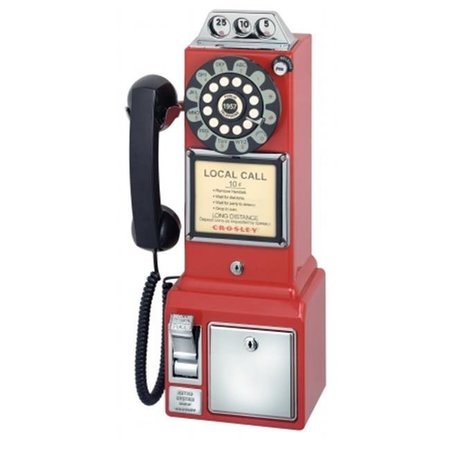 CROSLEY Crosley CR56-RE Crosley 1950's Classic Pay Phone - Red CR56-RE